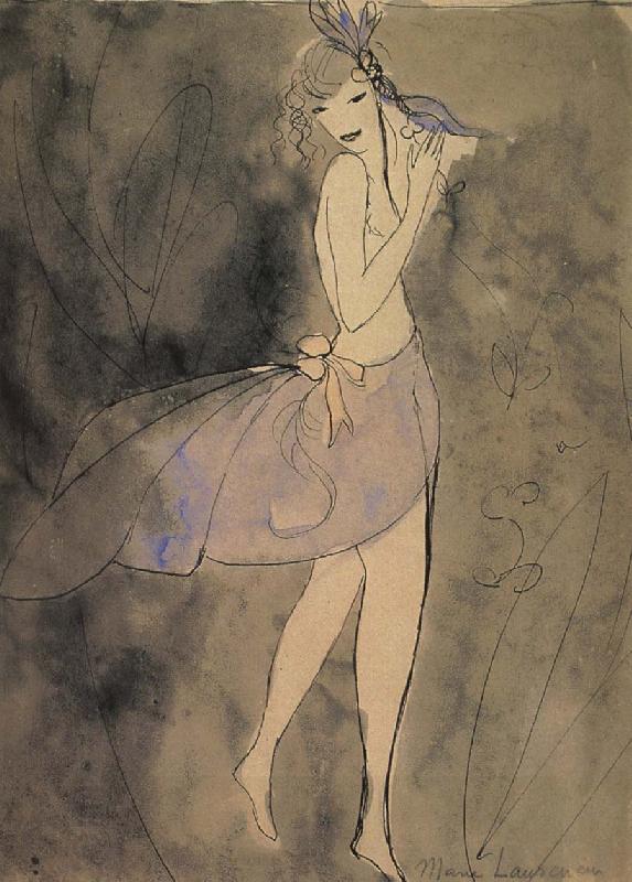 Marie Laurencin The woman wearing the blue skirt China oil painting art